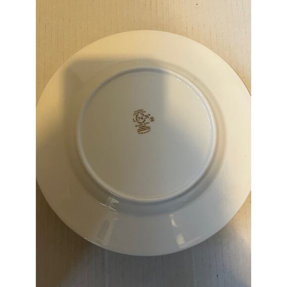 (6) Lenox Beaded Jewel 8” Salad Plate white color gold rim unused - Picture 3 of 3